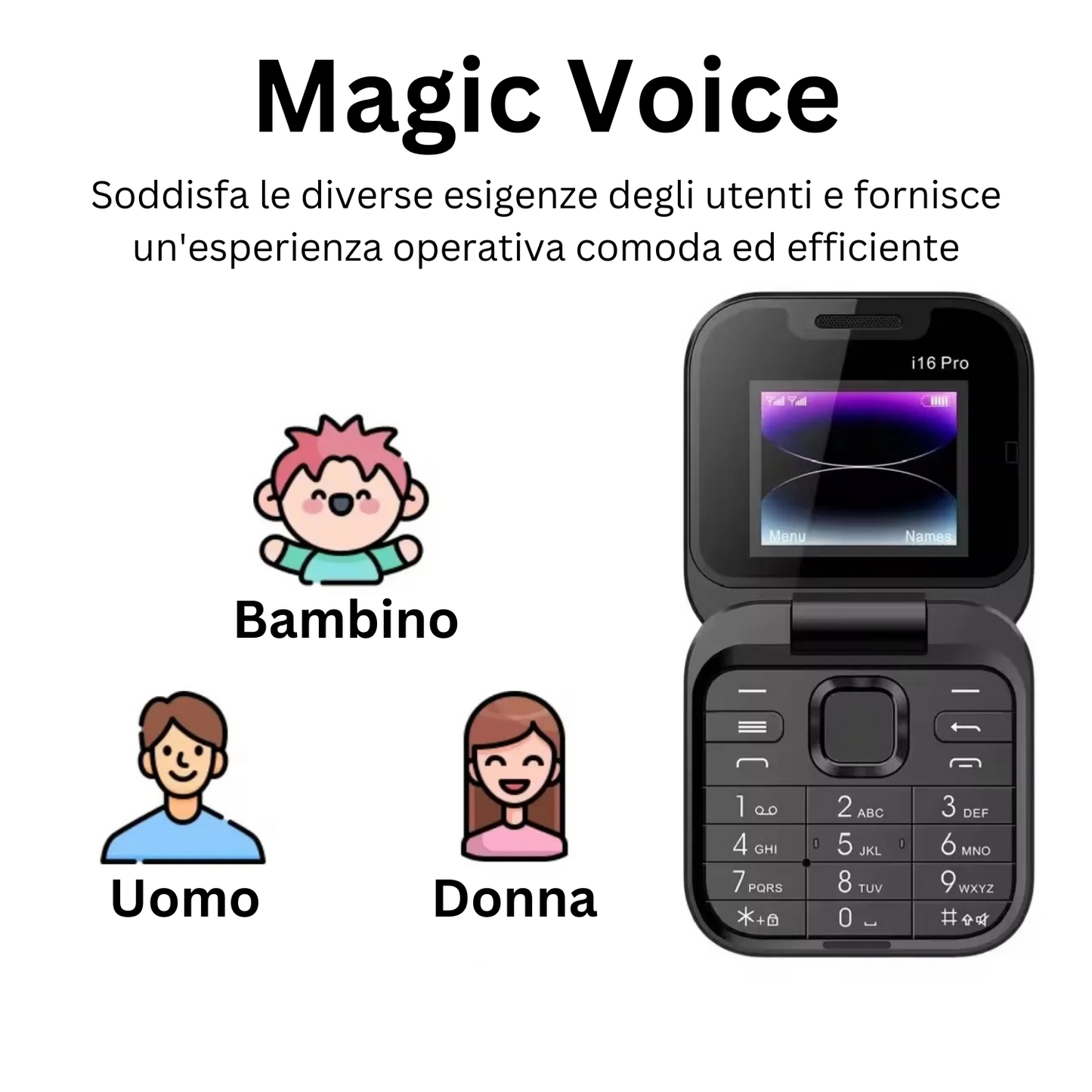 Nuovo Mini Telefono Pieghevole – Compatto, Elegante e Funzionale!